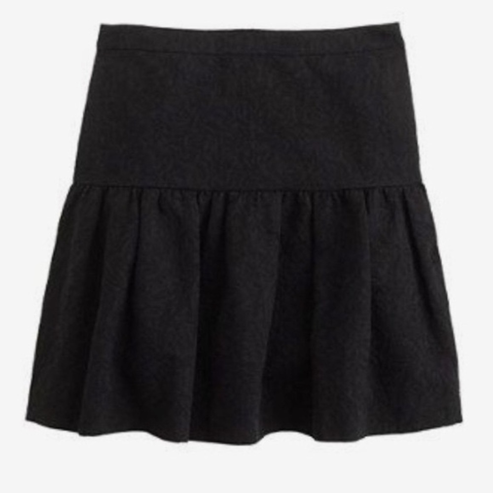 🆕 J.Crew Matelasse Skirt. Drop Waist. Black. Tall Size 6. NWT.
